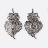 2pcs Tibetan Silver Viana Heart Charms Pendants DIY Jewelry Making