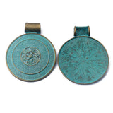 2pcs Antique Greek Bronze Flower Charms Pendant