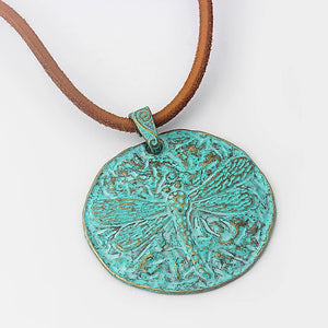 2pcs Dragonfly Charms Pendants Large Round Boho Necklace