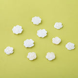 2pcs Girl's Heart Rose Camellia Shell Flower Patch DIY Ear Stud