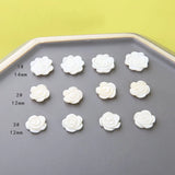 2pcs Girl's Heart Rose Camellia Shell Flower Patch DIY Ear Stud