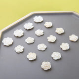 2pcs Girl's Heart Rose Camellia Shell Flower Patch DIY Ear Stud