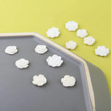 2pcs Girl's Heart Rose Camellia Shell Flower Patch DIY Ear Stud