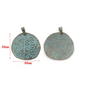 2pcs Vintage Patina Charms Octopus/Spiral/Butterfly/Heart/Dragonfly Pendant