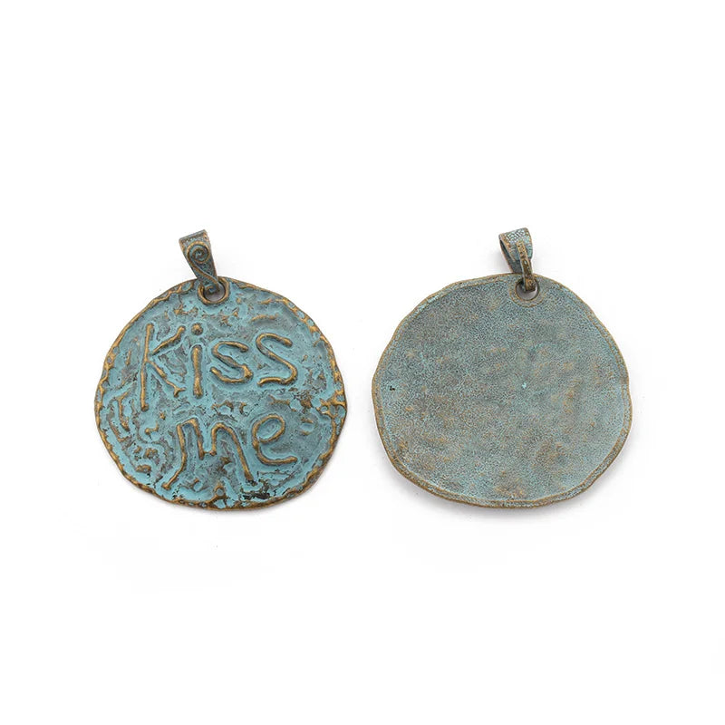 2pcs Vintage Patina Charms Octopus/Spiral/Butterfly/Heart/Dragonfly Pendant