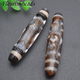 2pcs Tibetan Dzi Beads Carving Guanyin Buddha Amulet Pendant DIY Necklace 60mm