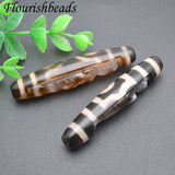 2pcs Tibetan Dzi Beads Carving Guanyin Buddha Amulet Pendant DIY Necklace 60mm