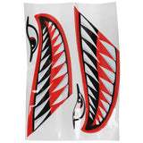 2pcs Teeth Mouth Stickers Waterproof DIY Boat Car Truck Accessories