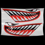 2pcs Teeth Mouth Stickers Waterproof DIY Boat Car Truck Accessories