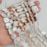 2pcs Natural Baroque Pearl Bead Charm Loose Beads