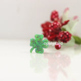 12*13mm Synthetic Opal Green Lucky Clover Flower Beads