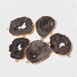 2pcs Colorful Crystal Druzy Stone Pendants DIY Jewelry Making