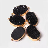 2pcs Colorful Crystal Druzy Stone Pendants DIY Jewelry Making