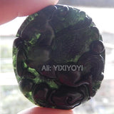 2pcs Natural Green Stone Jade Running Horse Lucky Blessing Pendant Necklace
