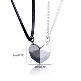 2pcs Magnetic Couple Bracelets Necklaces Heart Pendant Magnet Bracelet Necklace