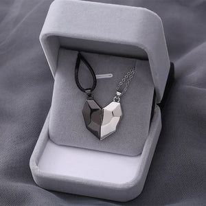 2pcs Magnetic Couple Bracelets Necklaces Heart Pendant Magnet Bracelet Necklace