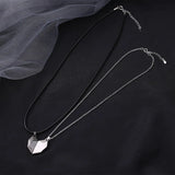 2pcs Magnetic Couple Bracelets Necklaces Heart Pendant Magnet Bracelet Necklace