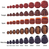 2pcs Wood Flesh Tunnels Pincher Ear Plugs Gauges Earrings