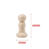 2pcs Wooden Doll DIY Natural Unfinished Wooden Nail Doll Painted Toys