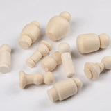 2pcs Wooden Doll DIY Natural Unfinished Wooden Nail Doll Painted Toys