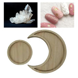 2pcs Wooden Tray Essential Oil Storage Tray Crystal Stones Holder
