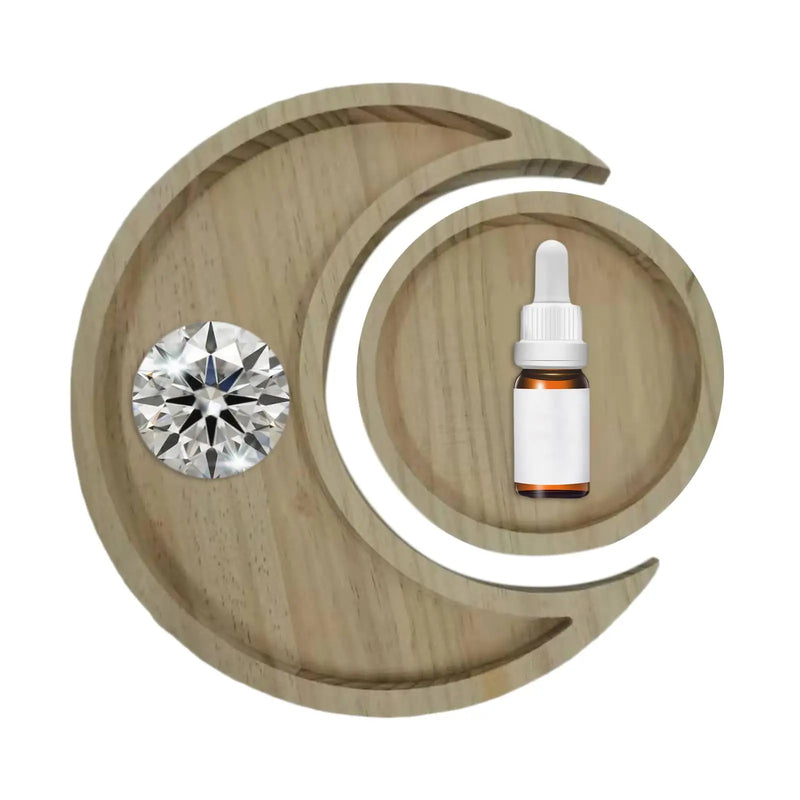 2pcs Wooden Tray Essential Oil Storage Tray Crystal Stones Holder