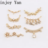 Zircon Copper Edging Charms Necklace - Jewelry Making Accessories