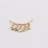 Zircon Copper Edging Charms Necklace - Jewelry Making Accessories