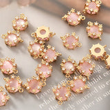 2pcs Zircon Cat's Eye Belt Pendant DIY Earring