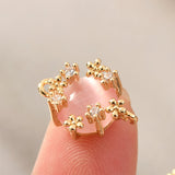 2pcs Zircon Cat's Eye Belt Pendant DIY Earring
