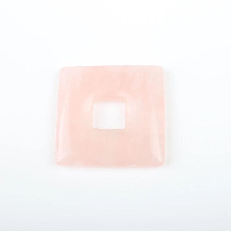 2pcs Natural Stone Square Center Hole Pendant Star Jewelry Making DIY