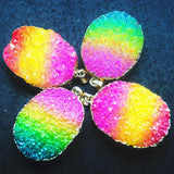 2pcs Colorful Crystal Women Pendants 40x30mm Jewelry Findings