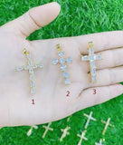 Cross Charm CZ Crystal Jewelry Making Accessory