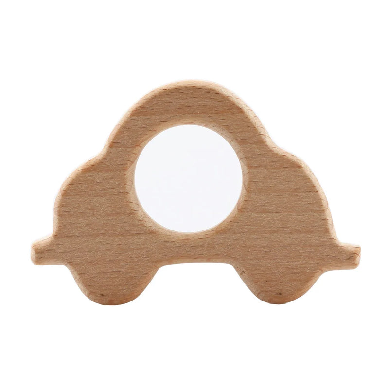 2pcs Elephant Unicorn Car Wooden Beads Chew Toy Baby Teether
