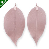 Electroplated Leaf Pendant, Filigree Leaf Charm for Jewelry Making