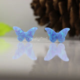 2pcs Synthetic Opal Butterfly Beads for Jewelry Making