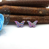 2pcs Synthetic Opal Butterfly Beads for Jewelry Making
