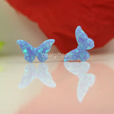 2pcs Synthetic Opal Butterfly Beads for Jewelry Making