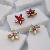 2pcs Hotel Deluna iu Flower Hairclip Retro Stylish Creative Hairpin