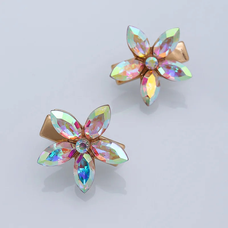 2pcs Hotel Deluna iu Flower Hairclip Retro Stylish Creative Hairpin