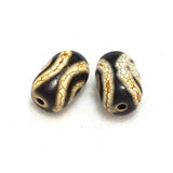 2pcs Cylindrical Agate Beads Tibet Phoenix Eye Totem DZI Beads