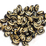 2pcs Cylindrical Agate Beads Tibet Phoenix Eye Totem DZI Beads