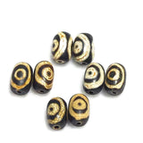 2pcs Cylindrical Agate Beads Tibet Phoenix Eye Totem DZI Beads