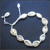 2pcs Knotted Mother of Pearl Shell Bracelets, Adjustable Size