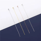 2pcs 925 Sterling Silver Women Earring Chains 90mm S925 Ear Wire DIY