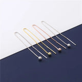 2pcs 925 Sterling Silver Women Earring Chains 90mm S925 Ear Wire DIY