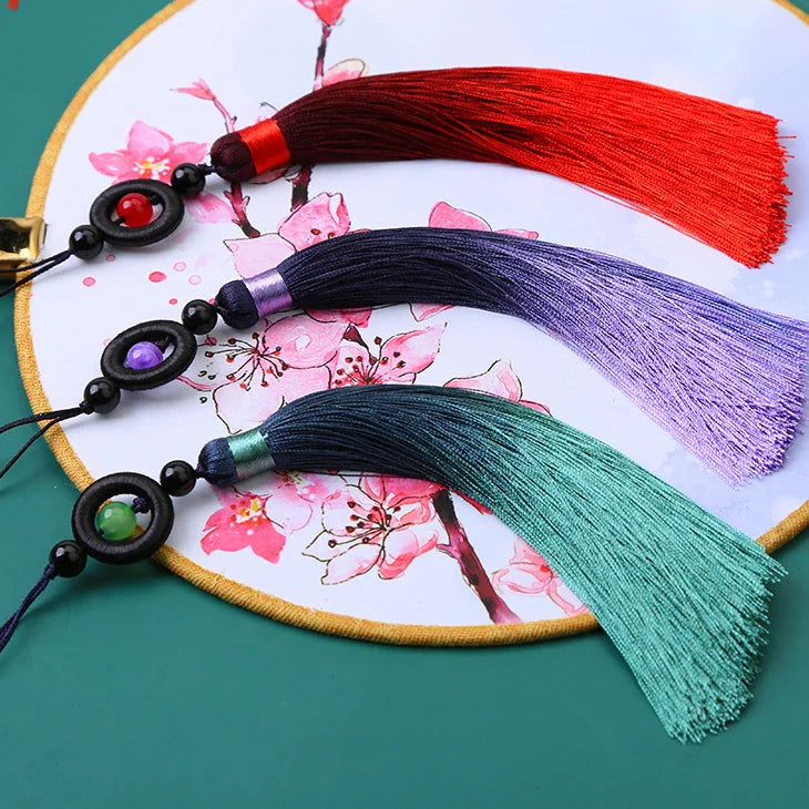 2pcs/lot 16cm Polyester Silk Tassel Colorful Cotton Tassels Trim