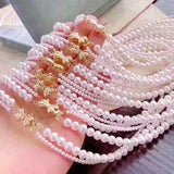 2pcs/lot 20x9.5mm CZ-inlaid Pearl Bracelet Buckle