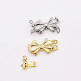 2pcs/lot 20x9.5mm CZ-inlaid Pearl Bracelet Buckle
