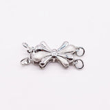 2pcs/lot 20x9.5mm CZ-inlaid Pearl Bracelet Buckle